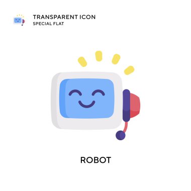 Robot vektör simgesi. Düz çizim. EPS 10 vektörü.