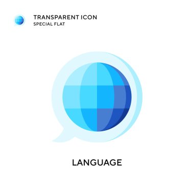 Dil vektör simgesi. Düz çizim. EPS 10 vektörü.