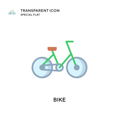 Bisiklet vektör simgesi. Düz çizim. EPS 10 vektörü.