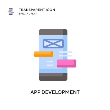 Uygulama geliştirme vektör simgesi. Düz çizim. EPS 10 vektörü.