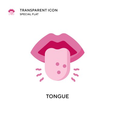 Dil vektör simgesi. Düz çizim. EPS 10 vektörü.