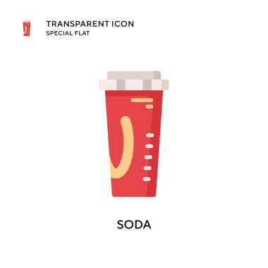 Soda vektör simgesi. Düz çizim. EPS 10 vektörü.