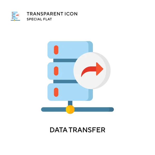 Data Transfer Vector Icon Flat Style Illustration Eps Vector — Stock Vector