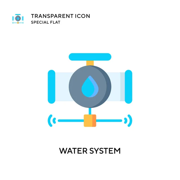 Water System Vector Icon Flat Style Illustration Eps Vector — Stock Vector