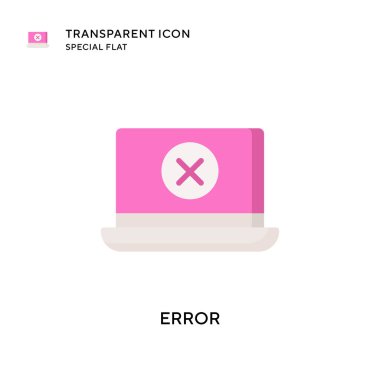 Hata vektörü simgesi. Düz çizim. EPS 10 vektörü.