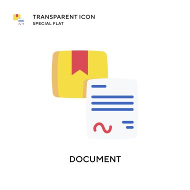 Belge vektör simgesi. Düz çizim. EPS 10 vektörü.