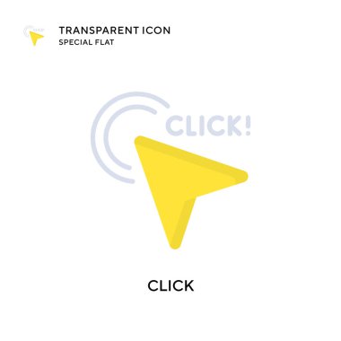 Vektör simgesine tıklayın. Düz çizim. EPS 10 vektörü.