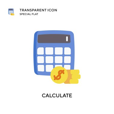 Vektör simgesini hesapla. Düz çizim. EPS 10 vektörü.