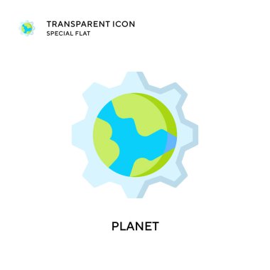 Gezegen vektör simgesi. Düz çizim. EPS 10 vektörü.