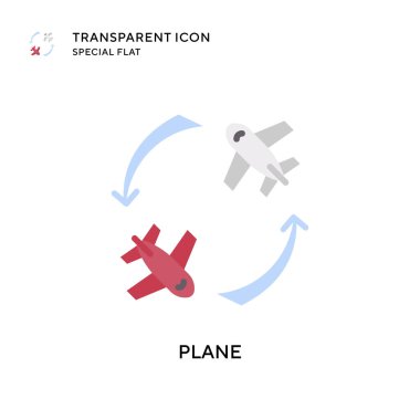 Düzlem vektör simgesi. Düz çizim. EPS 10 vektörü.