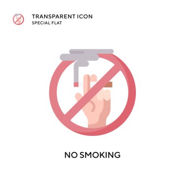 Dumanı tüten vektör simgesi yok. Düz çizim. EPS 10 vektörü.