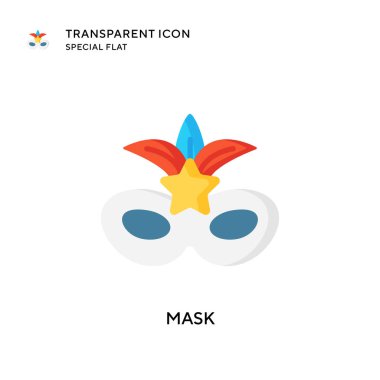 Maske vektör simgesi. Düz çizim. EPS 10 vektörü.