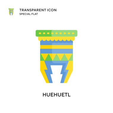Huehuetl vektör simgesi. Düz çizim. EPS 10 vektörü.