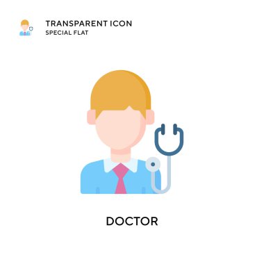 Doktor vektör simgesi. Düz çizim. EPS 10 vektörü.