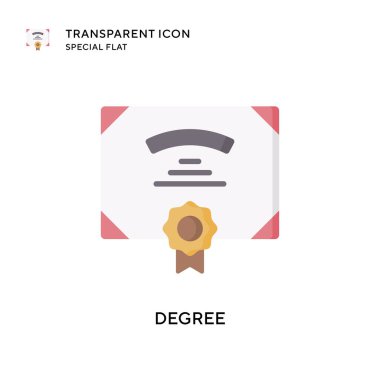 Derece vektör simgesi. Düz çizim. EPS 10 vektörü.