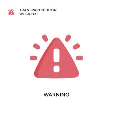 Uyarı vektör simgesi. Düz çizim. EPS 10 vektörü.