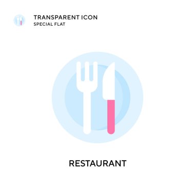 Restoran vektör simgesi. Düz çizim. EPS 10 vektörü.