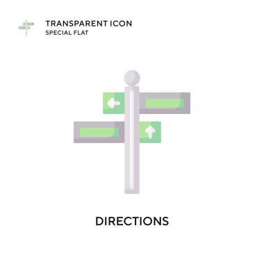 Yönler vektör simgesi. Düz çizim. EPS 10 vektörü.