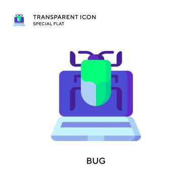 Böcek vektör simgesi. Düz çizim. EPS 10 vektörü.