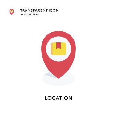 Konum vektör simgesi. Düz çizim. EPS 10 vektörü.