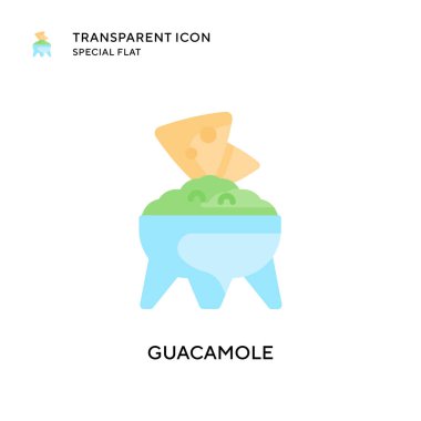 Guacamole vektör simgesi. Düz çizim. EPS 10 vektörü.