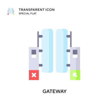 Geçit vektör simgesi. Düz çizim. EPS 10 vektörü.