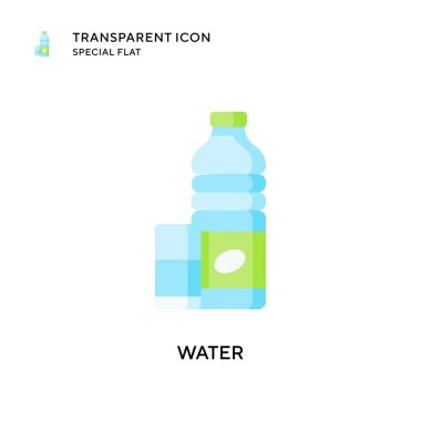 Su vektör simgesi. Düz çizim. EPS 10 vektörü.