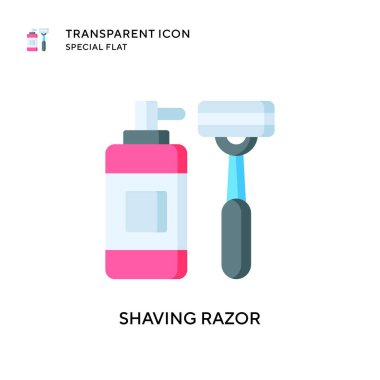 Traş makinesi vektör simgesi. Düz çizim. EPS 10 vektörü.