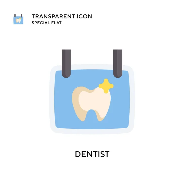 Icône Vectorielle Dentiste Illustration Style Plat Vecteur Eps — Image vectorielle