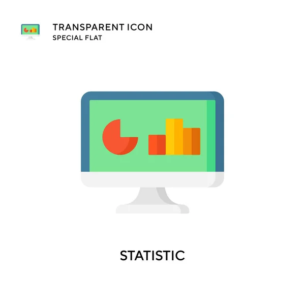 Icona Vettoriale Statistica Illustrazione Stile Piatto Vettore Eps — Vettoriale Stock