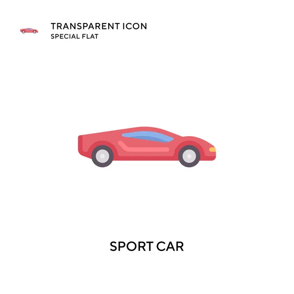 Sport Car Vector Icon Flat Style Illustration Eps Vector — Stock Vector