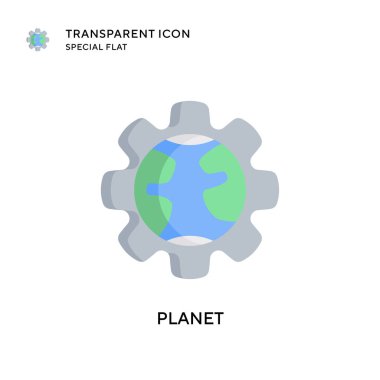 Gezegen vektör simgesi. Düz çizim. EPS 10 vektörü.