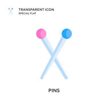 İğne vektör simgesi. Düz çizim. EPS 10 vektörü.