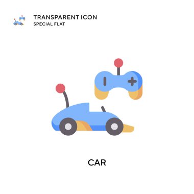 Araba vektör simgesi. Düz çizim. EPS 10 vektörü.