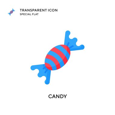 Şeker vektör simgesi. Düz çizim. EPS 10 vektörü.