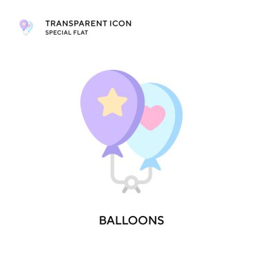 Balon vektör simgesi. Düz çizim. EPS 10 vektörü.