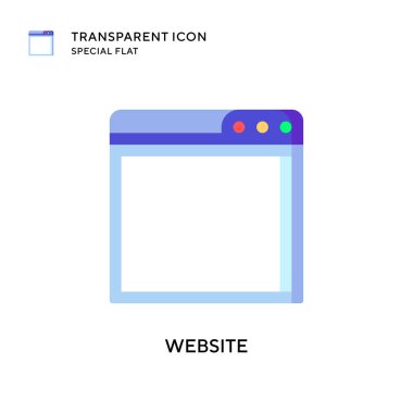 Web sitesi vektör simgesi. Düz çizim. EPS 10 vektörü.