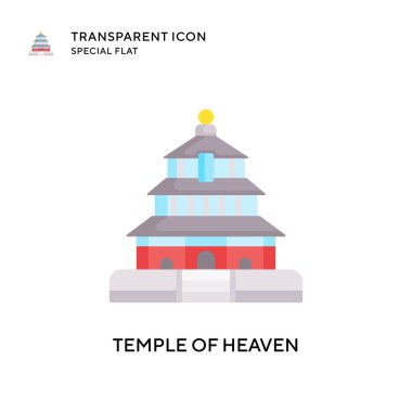 Cennet Tapınağı vektör ikonu. Düz çizim. EPS 10 vektörü.