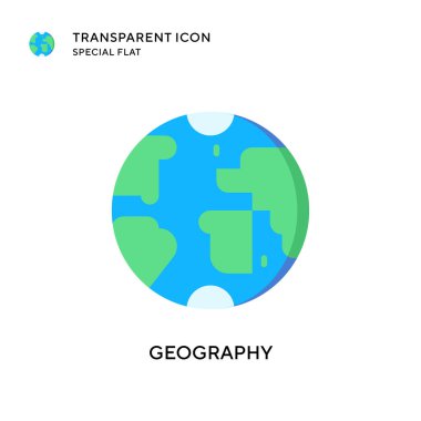 Coğrafya vektör simgesi. Düz çizim. EPS 10 vektörü.