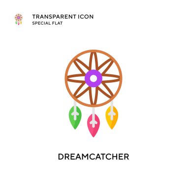 Rüya Avcısı vektör simgesi. Düz çizim. EPS 10 vektörü.