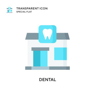 Diş vektör simgesi. Düz çizim. EPS 10 vektörü.