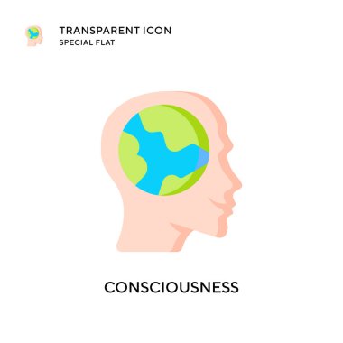 Bilinç vektör simgesi. Düz çizim. EPS 10 vektörü.