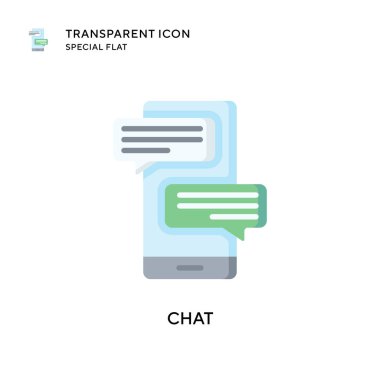 Sohbet vektörü simgesi. Düz çizim. EPS 10 vektörü.