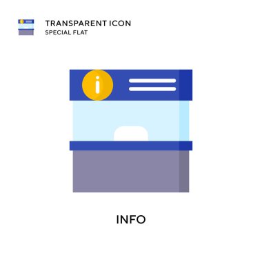 Bilgi vektör simgesi. Düz çizim. EPS 10 vektörü.