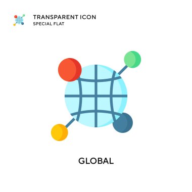 Küresel vektör simgesi. Düz çizim. EPS 10 vektörü.