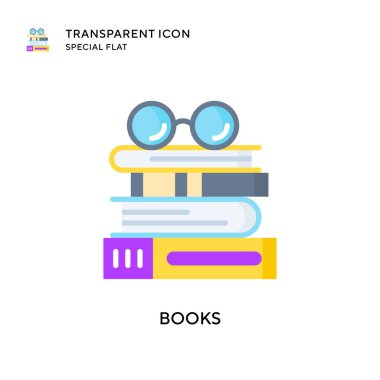 Kitap vektör simgesi. Düz çizim. EPS 10 vektörü.