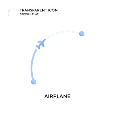 Uçak vektör simgesi. Düz çizim. EPS 10 vektörü.