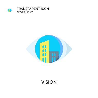 Vizyon vektör simgesi. Düz çizim. EPS 10 vektörü.