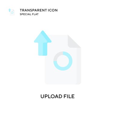 Dosya vektör simgesi yükle. Düz çizim. EPS 10 vektörü.
