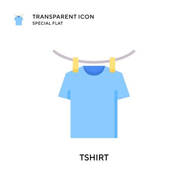 Tshirt vektör simgesi. Düz çizim. EPS 10 vektörü.